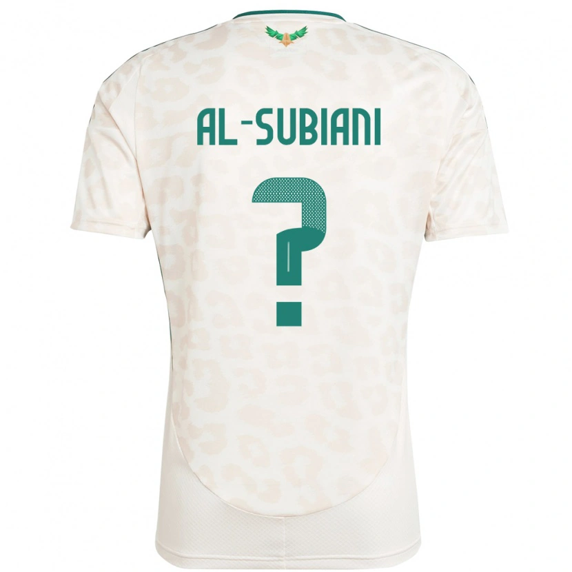 Danxen Män Saudi-Arabien Faisal Al-Subiani #0 Vit Bortatröja Matchtröjor 24-26 Tröjor T-Tröja