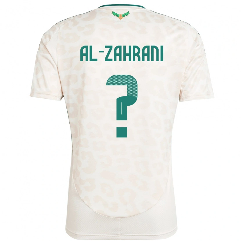 Danxen Män Saudi-Arabien Anas Al-Zahrani #0 Vit Bortatröja Matchtröjor 24-26 Tröjor T-Tröja