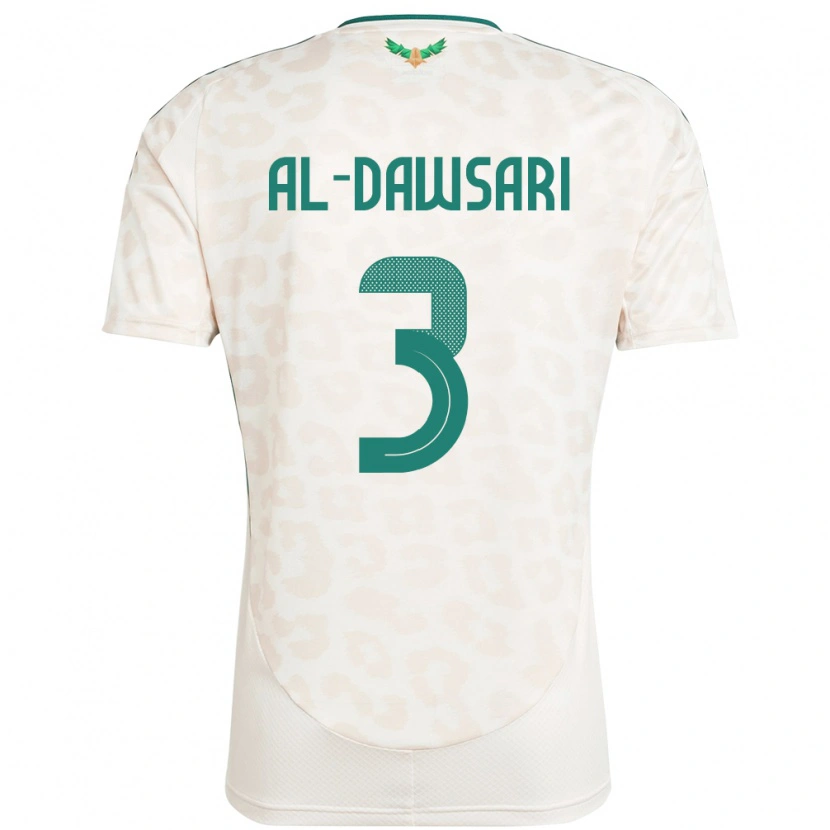 Danxen Män Saudi-Arabien Mohammed Al-Dawsari #3 Vit Bortatröja Matchtröjor 24-26 Tröjor T-Tröja