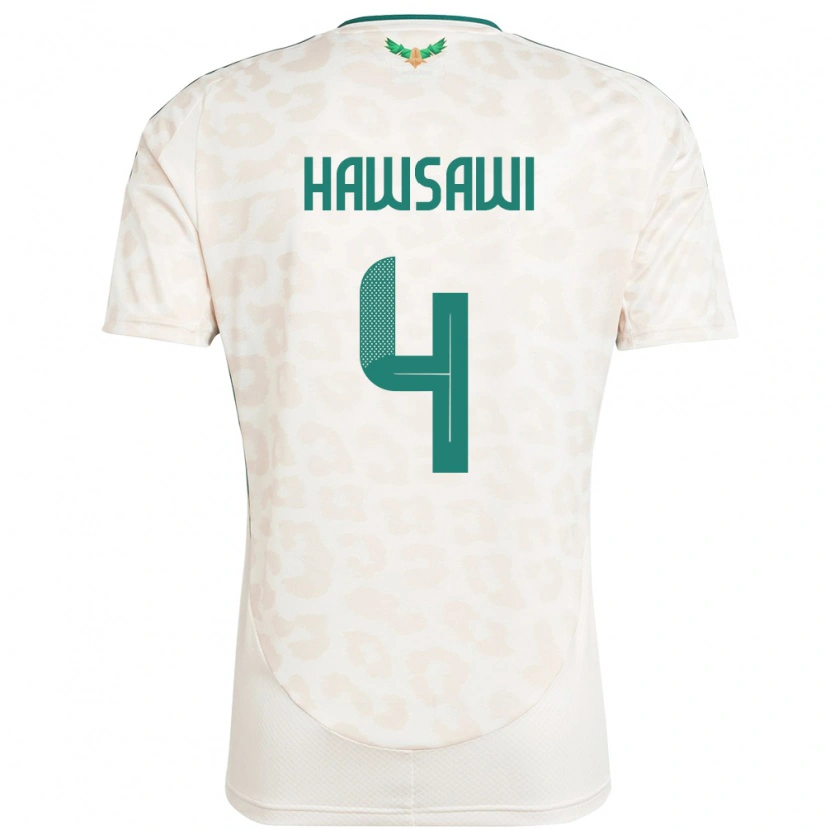 Danxen Män Saudi-Arabien Mohammed Hawsawi #4 Vit Bortatröja Matchtröjor 24-26 Tröjor T-Tröja