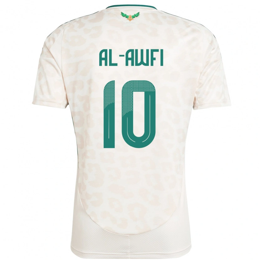 Danxen Män Saudi-Arabien Al-Walid Al-Awfi #10 Vit Bortatröja Matchtröjor 24-26 Tröjor T-Tröja