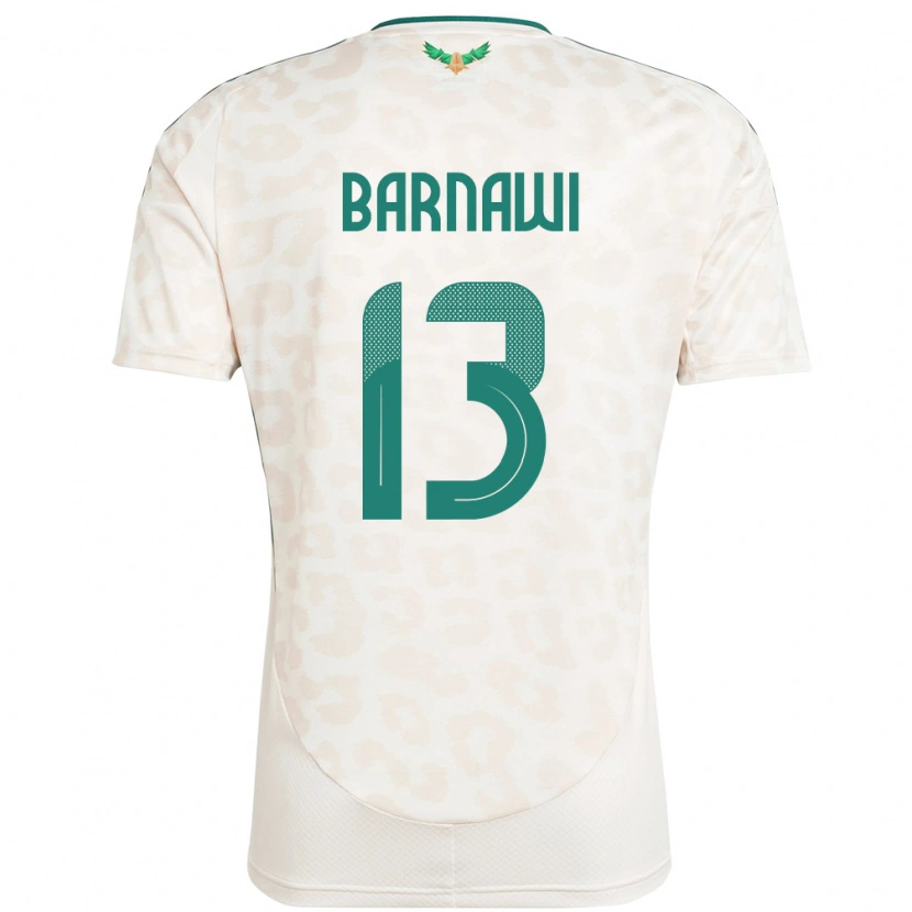 Danxen Män Saudi-Arabien Abdulsalam Barnawi #13 Vit Bortatröja Matchtröjor 24-26 Tröjor T-Tröja