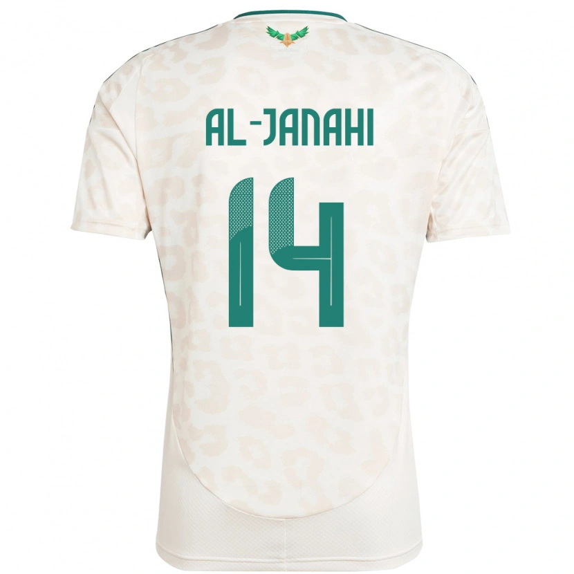 Danxen Män Saudi-Arabien Nawaf Al-Janahi #14 Vit Bortatröja Matchtröjor 24-26 Tröjor T-Tröja