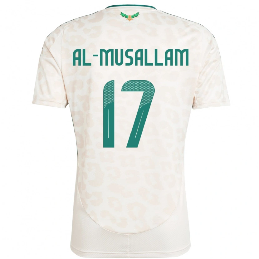 Danxen Män Saudi-Arabien Hassan Al-Musallam #17 Vit Bortatröja Matchtröjor 24-26 Tröjor T-Tröja