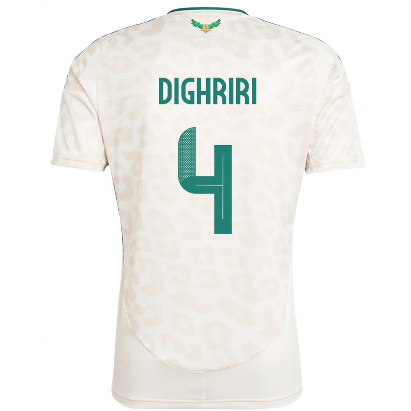Danxen Män Saudi-Arabien Khalid Dighriri #4 Vit Bortatröja Matchtröjor 24-26 Tröjor T-Tröja