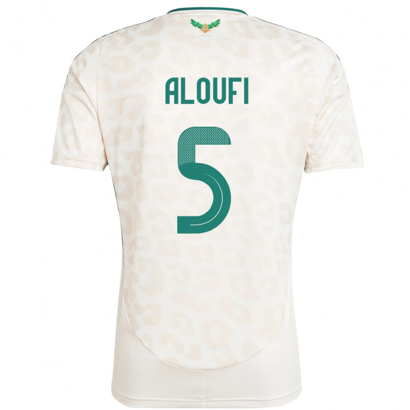 Danxen Män Saudi-Arabien Mohammed Aloufi #5 Vit Bortatröja Matchtröjor 24-26 Tröjor T-Tröja