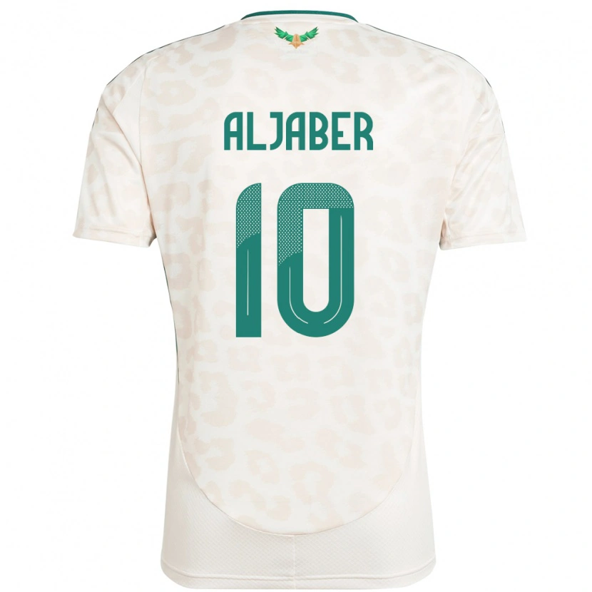 Danxen Män Saudi-Arabien Yassen Aljaber #10 Vit Bortatröja Matchtröjor 24-26 Tröjor T-Tröja
