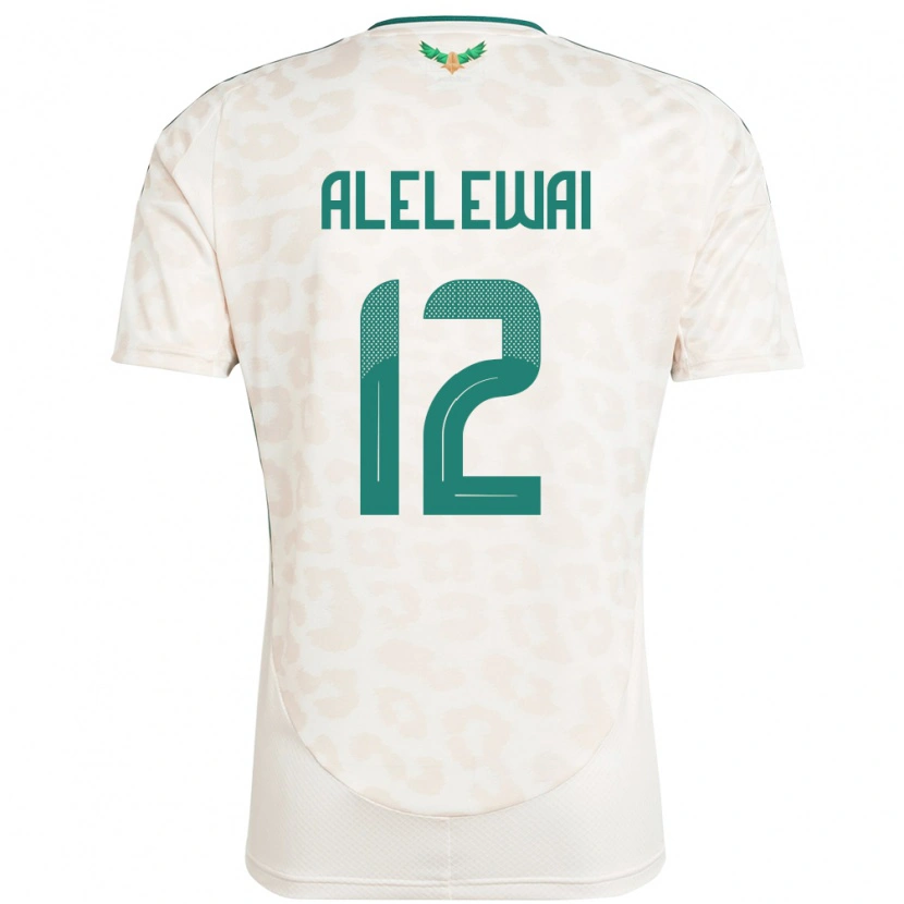 Danxen Män Saudi-Arabien Abdulaziz Alelewai #12 Vit Bortatröja Matchtröjor 24-26 Tröjor T-Tröja