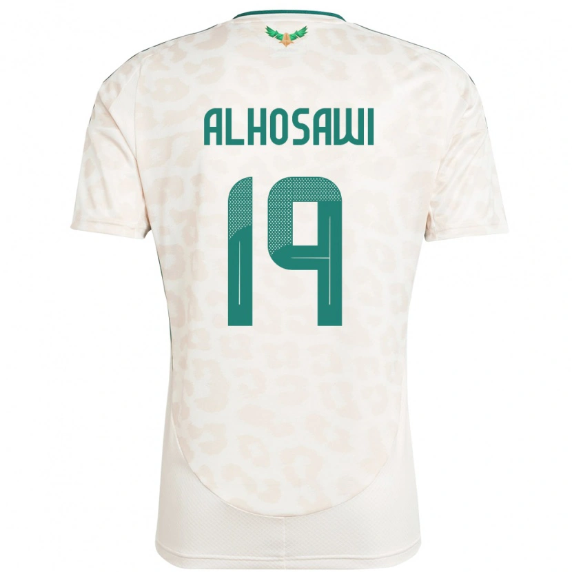 Danxen Män Saudi-Arabien Zakrei Alhosawi #19 Vit Bortatröja Matchtröjor 24-26 Tröjor T-Tröja