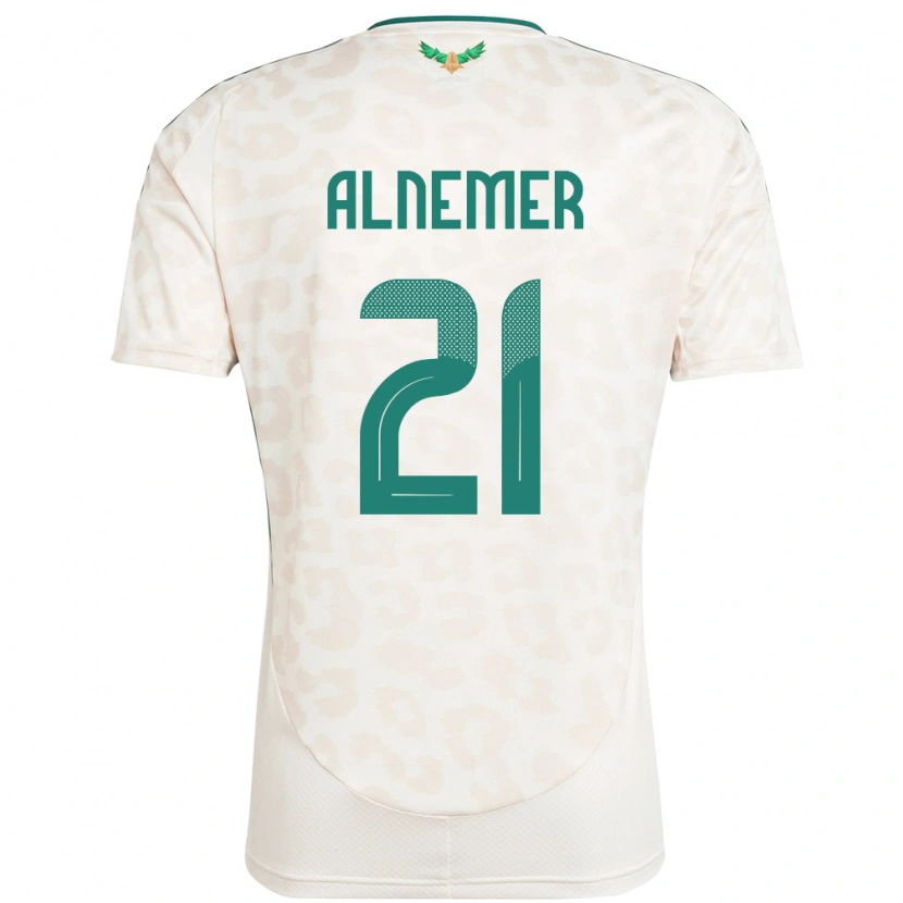 Danxen Män Saudi-Arabien Meshari Alnemer #21 Vit Bortatröja Matchtröjor 24-26 Tröjor T-Tröja