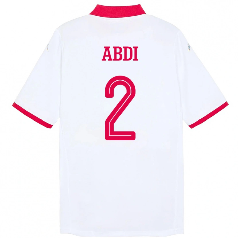 Danxen Män Tunisien Ali Abdi #2 Vit Bortatröja Matchtröjor 24-26 Tröjor T-Tröja