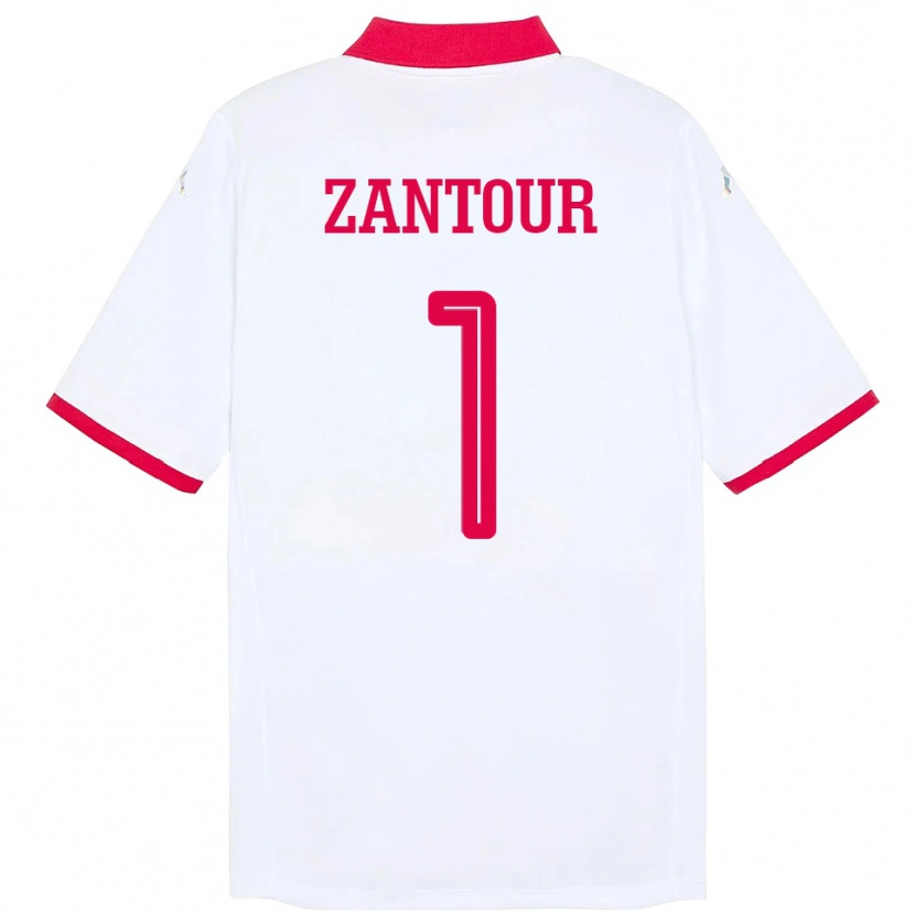 Danxen Män Tunisien Ishak Zantour #1 Vit Bortatröja Matchtröjor 24-26 Tröjor T-Tröja