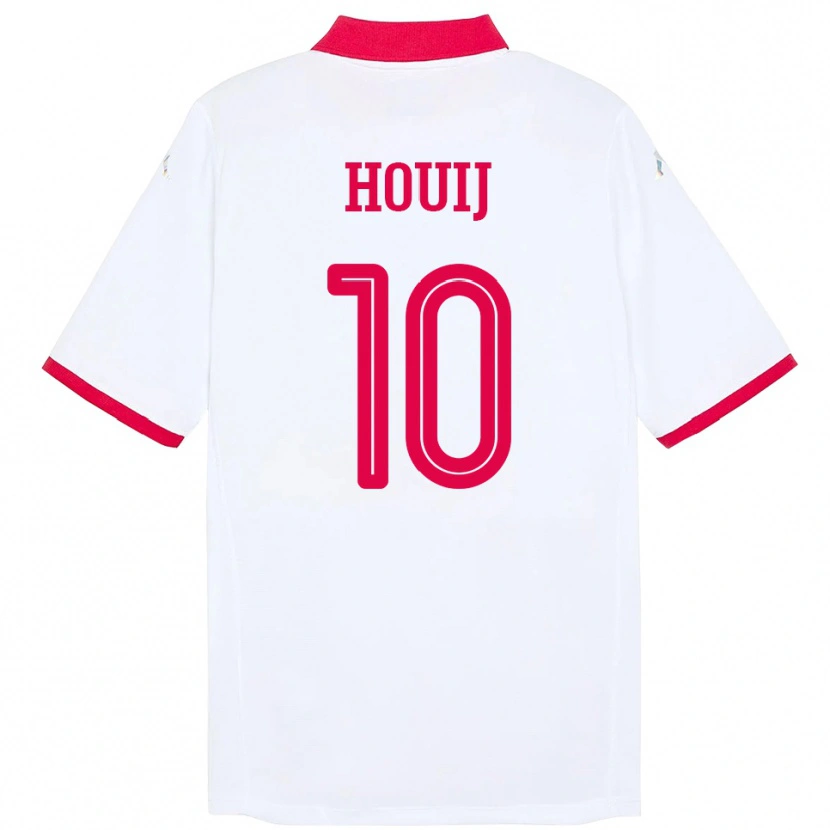 Danxen Män Tunisien Mariem Houij #10 Vit Bortatröja Matchtröjor 24-26 Tröjor T-Tröja