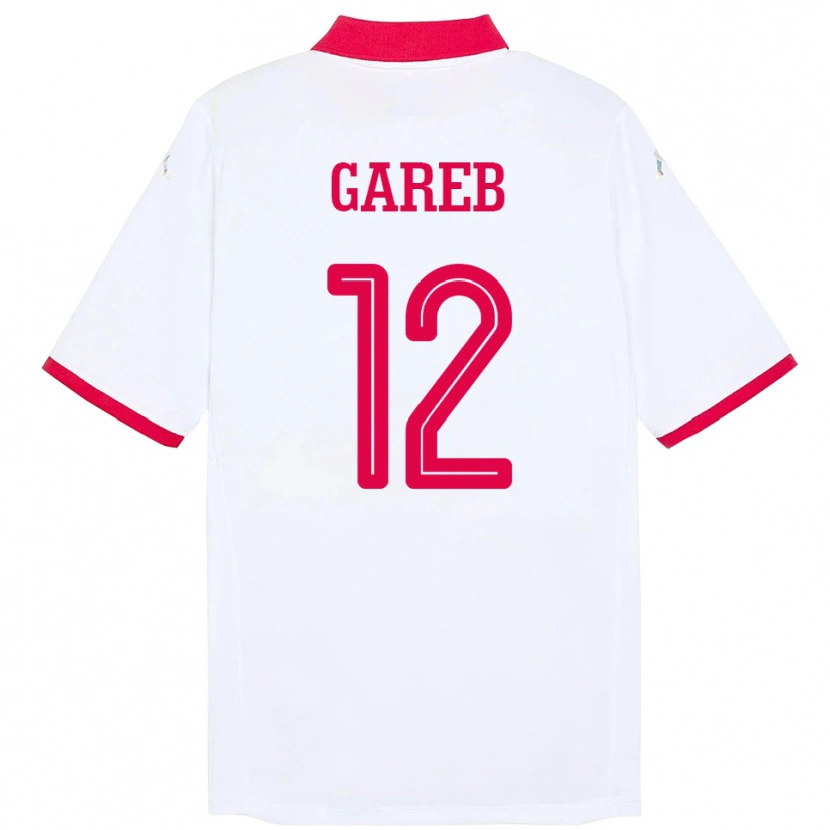 Danxen Män Tunisien Adem Gareb #12 Vit Bortatröja Matchtröjor 24-26 Tröjor T-Tröja