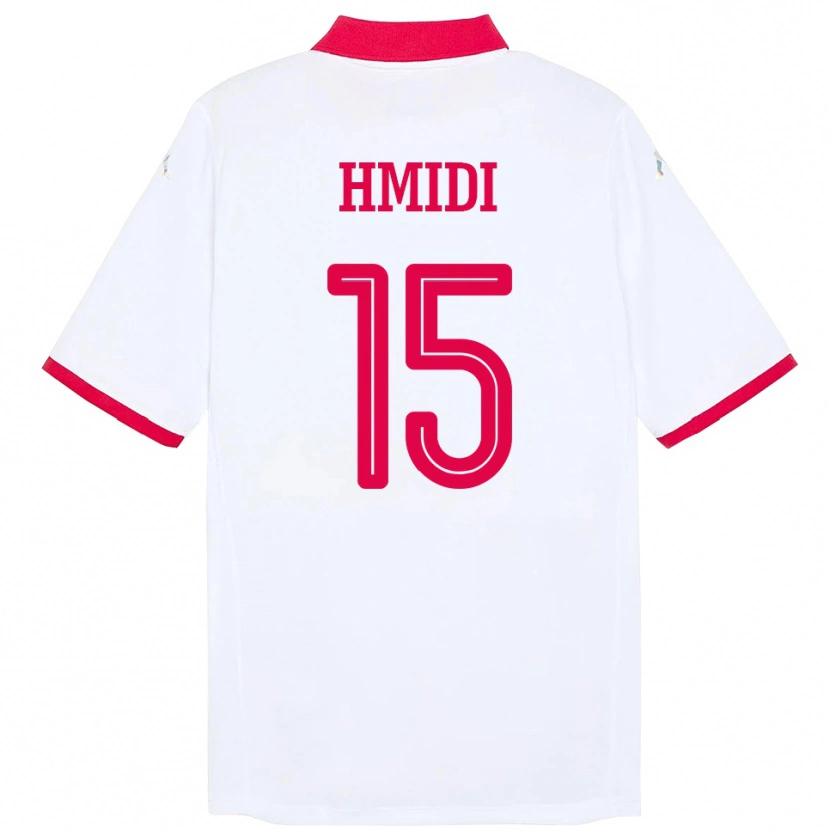 Danxen Män Tunisien Makolm Hmidi #15 Vit Bortatröja Matchtröjor 24-26 Tröjor T-Tröja