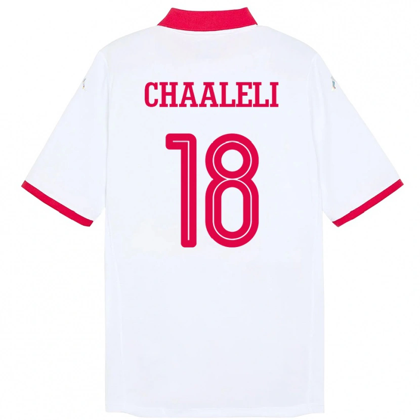 Danxen Män Tunisien Ghaliene Chaaleli #18 Vit Bortatröja Matchtröjor 24-26 Tröjor T-Tröja