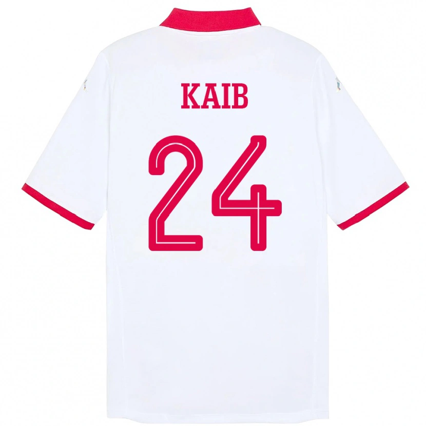 Danxen Män Tunisien Rami Kaib #24 Vit Bortatröja Matchtröjor 24-26 Tröjor T-Tröja