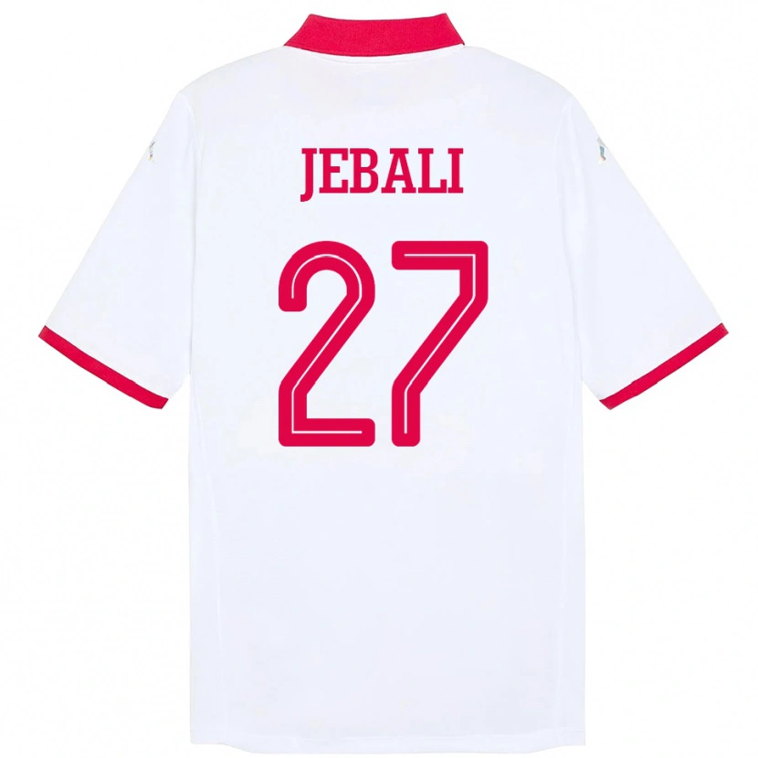 Danxen Män Tunisien Issam Jebali #27 Vit Bortatröja Matchtröjor 24-26 Tröjor T-Tröja