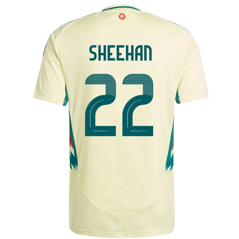 Danxen Män Wales Josh Sheehan #22 Beige Gul Bortatröja Matchtröjor 24-26 Tröjor T-Tröja