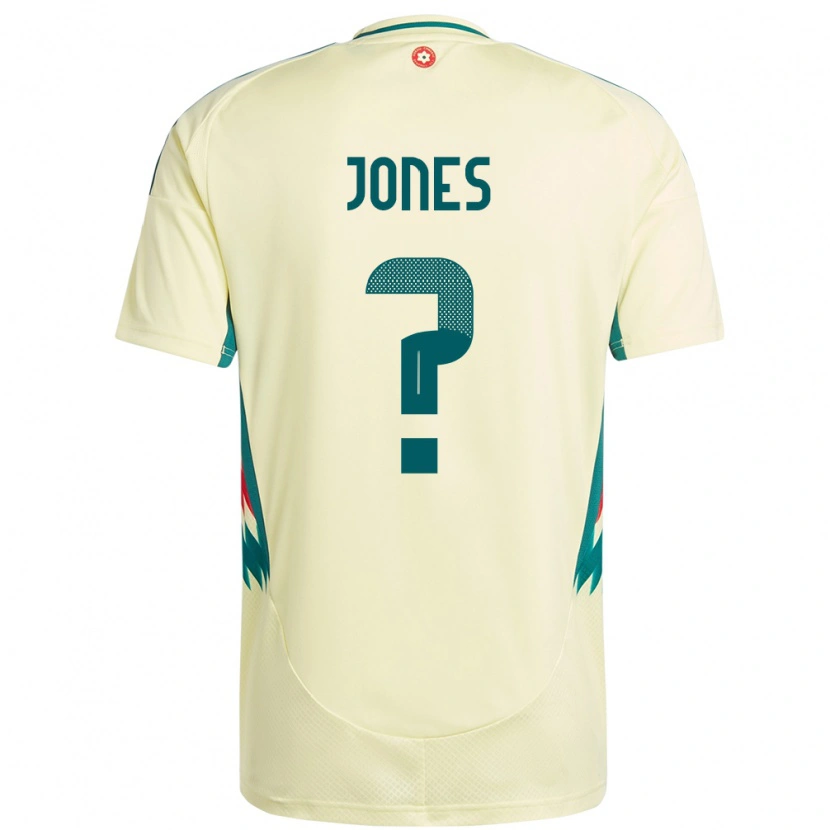 Danxen Män Wales Iestyn Jones #0 Beige Gul Bortatröja Matchtröjor 24-26 Tröjor T-Tröja