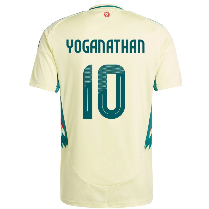 Danxen Män Wales Vimal Yoganathan #10 Beige Gul Bortatröja Matchtröjor 24-26 Tröjor T-Tröja