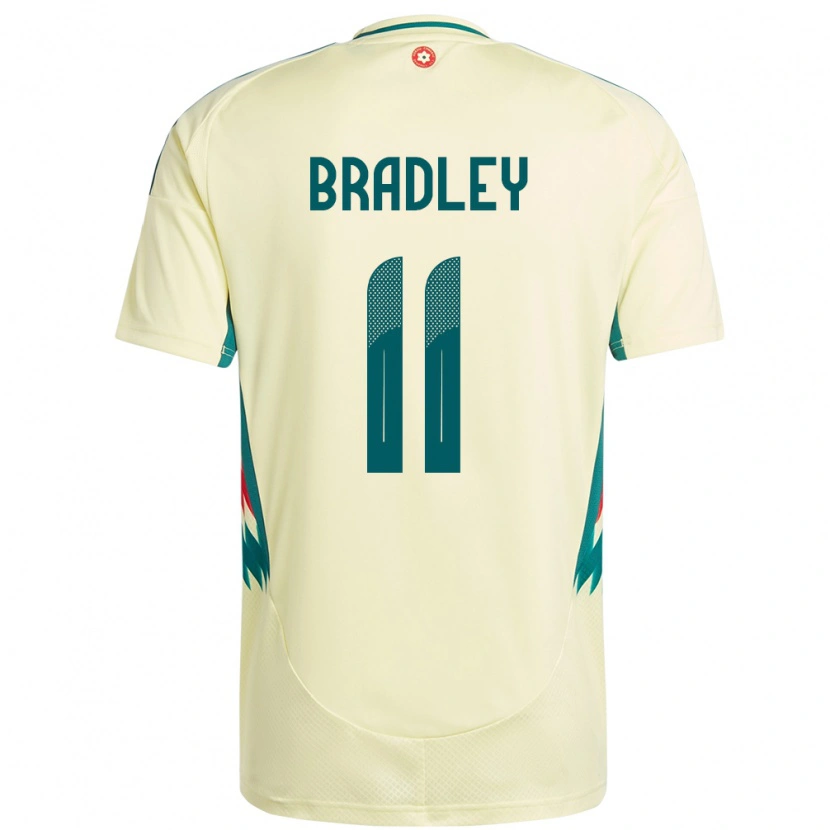 Danxen Män Wales Sion Bradley #11 Beige Gul Bortatröja Matchtröjor 24-26 Tröjor T-Tröja