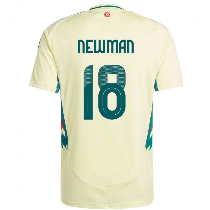 Danxen Män Wales Oli Newman #18 Beige Gul Bortatröja Matchtröjor 24-26 Tröjor T-Tröja