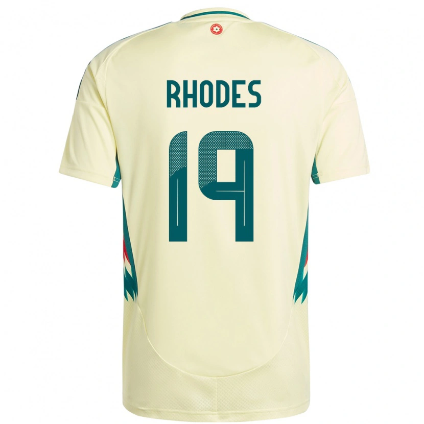 Danxen Män Wales Kai Rhodes #19 Beige Gul Bortatröja Matchtröjor 24-26 Tröjor T-Tröja