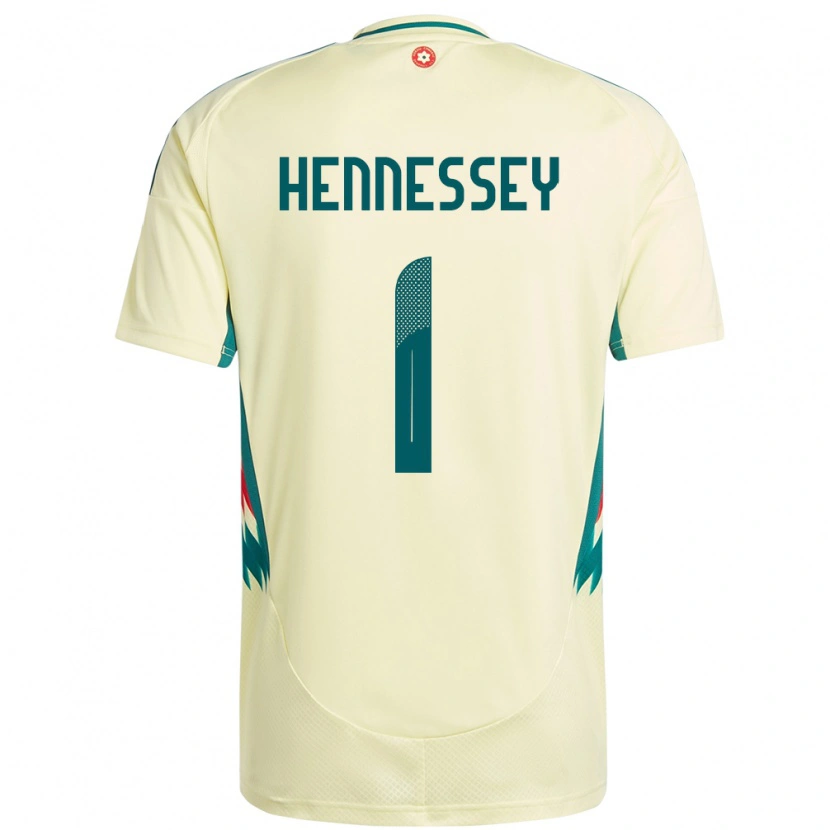 Danxen Män Wales Wayne Hennessey #1 Beige Gul Bortatröja Matchtröjor 24-26 Tröjor T-Tröja