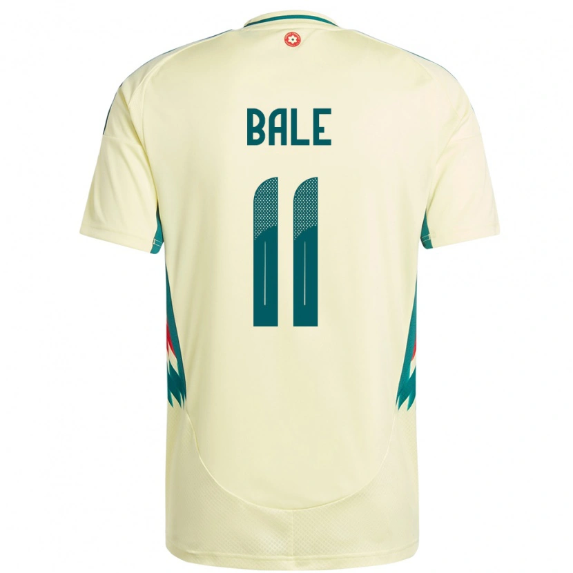 Danxen Män Wales Gareth Bale #11 Beige Gul Bortatröja Matchtröjor 24-26 Tröjor T-Tröja
