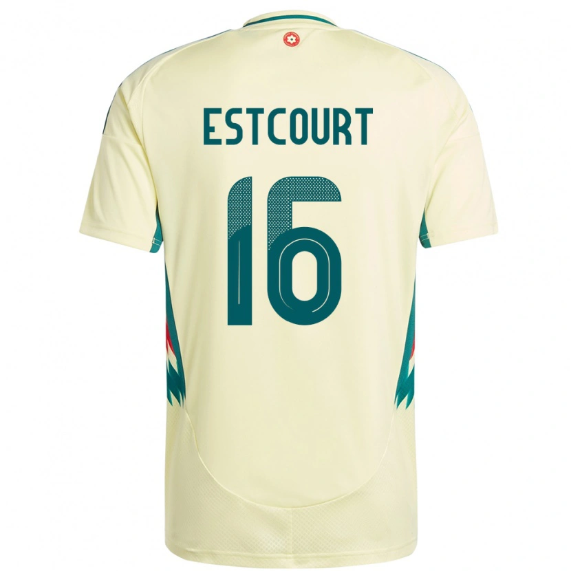 Danxen Män Wales Charlotte Estcourt #16 Beige Gul Bortatröja Matchtröjor 24-26 Tröjor T-Tröja