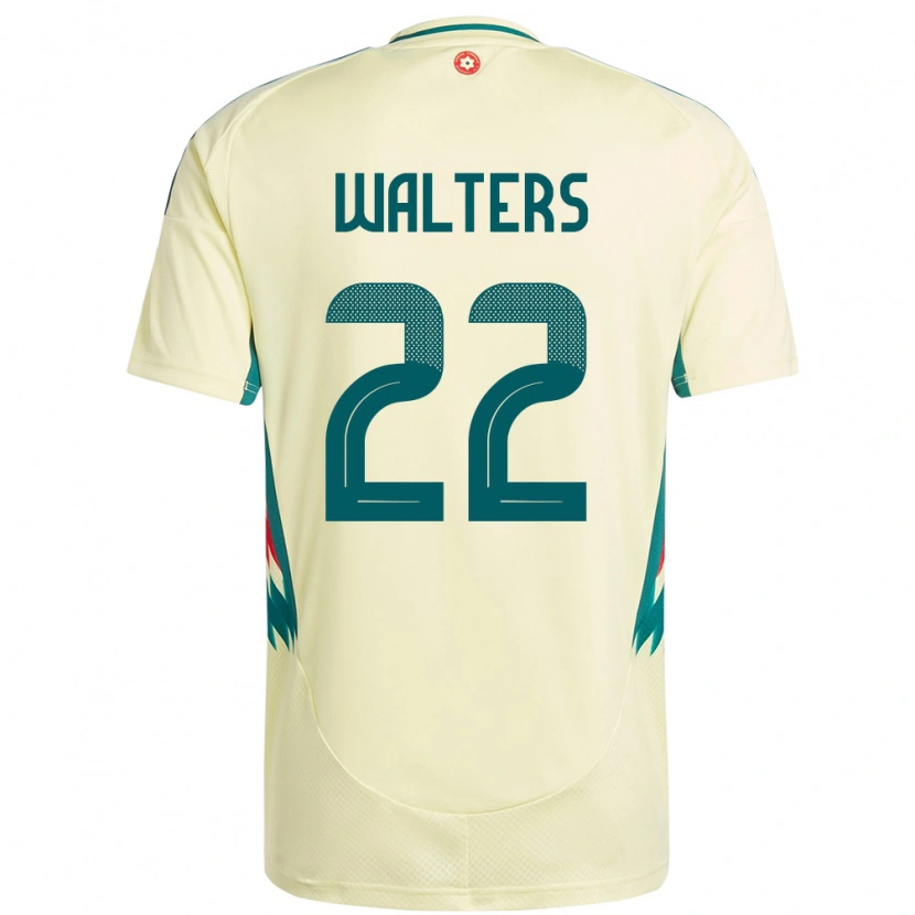 Danxen Män Wales Georgia Walters #22 Beige Gul Bortatröja Matchtröjor 24-26 Tröjor T-Tröja