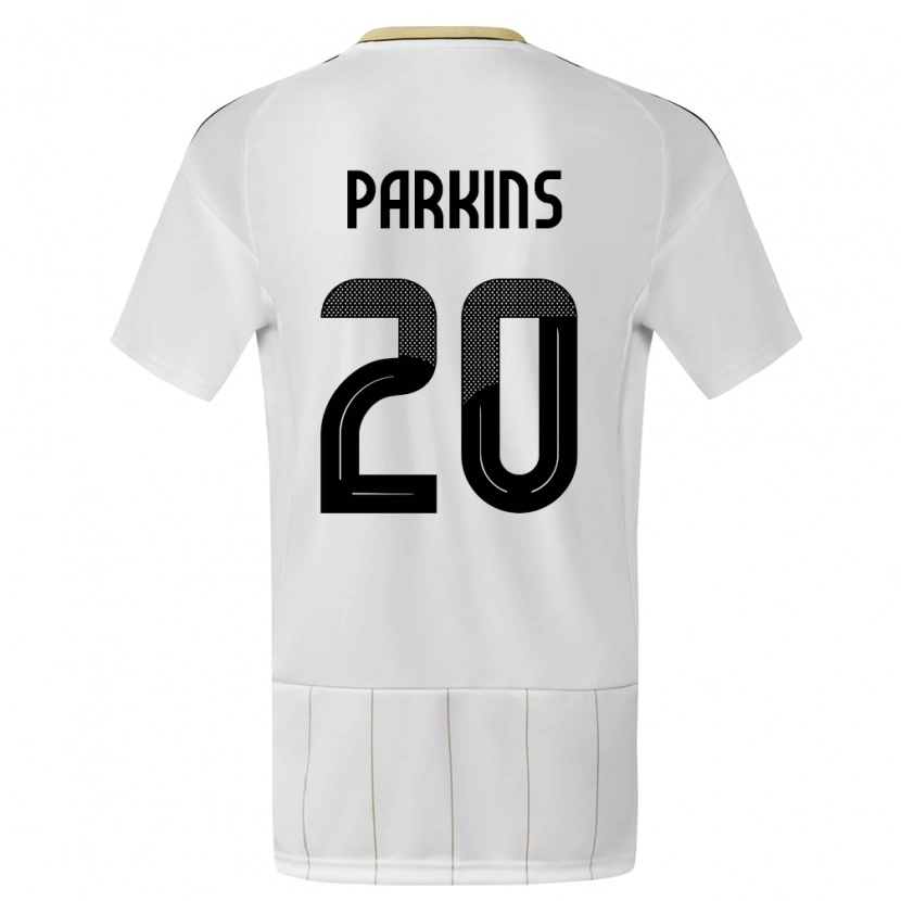 Danxen Män Costa Rica Rashir Parkins #20 Vit Bortatröja Matchtröjor 24-26 Tröjor T-Tröja