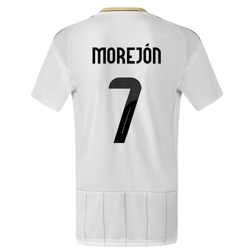 Danxen Män Costa Rica Jorge Morejón #7 Vit Bortatröja Matchtröjor 24-26 Tröjor T-Tröja