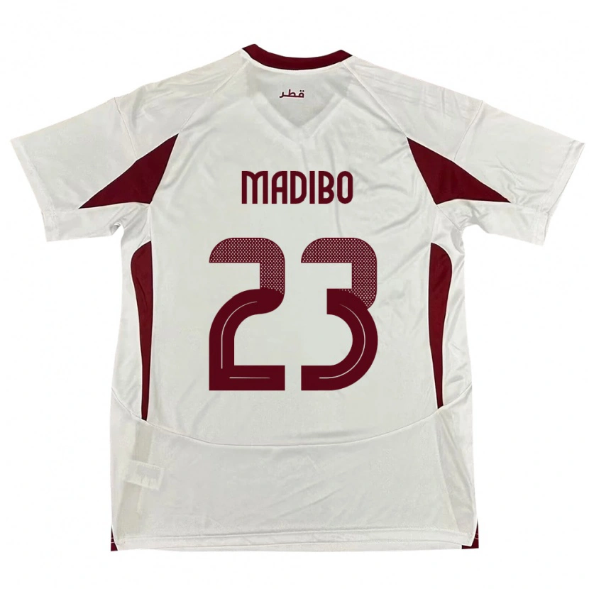 Danxen Män Qatar Assim Madibo #23 Vit Bortatröja Matchtröjor 24-26 Tröjor T-Tröja