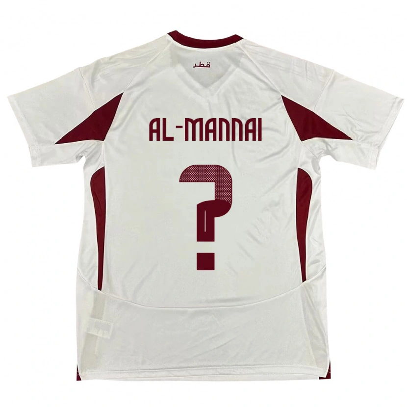 Danxen Män Qatar Mohamed Al-Mannai #0 Vit Bortatröja Matchtröjor 24-26 Tröjor T-Tröja