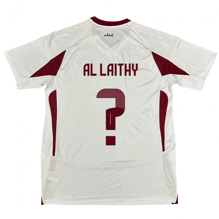 Danxen Män Qatar Shehab Al Laithy #0 Vit Bortatröja Matchtröjor 24-26 Tröjor T-Tröja
