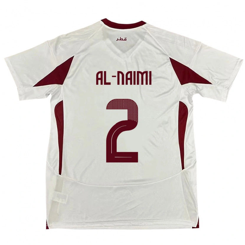 Danxen Män Qatar Amna Al Naimi #2 Vit Bortatröja Matchtröjor 24-26 Tröjor T-Tröja