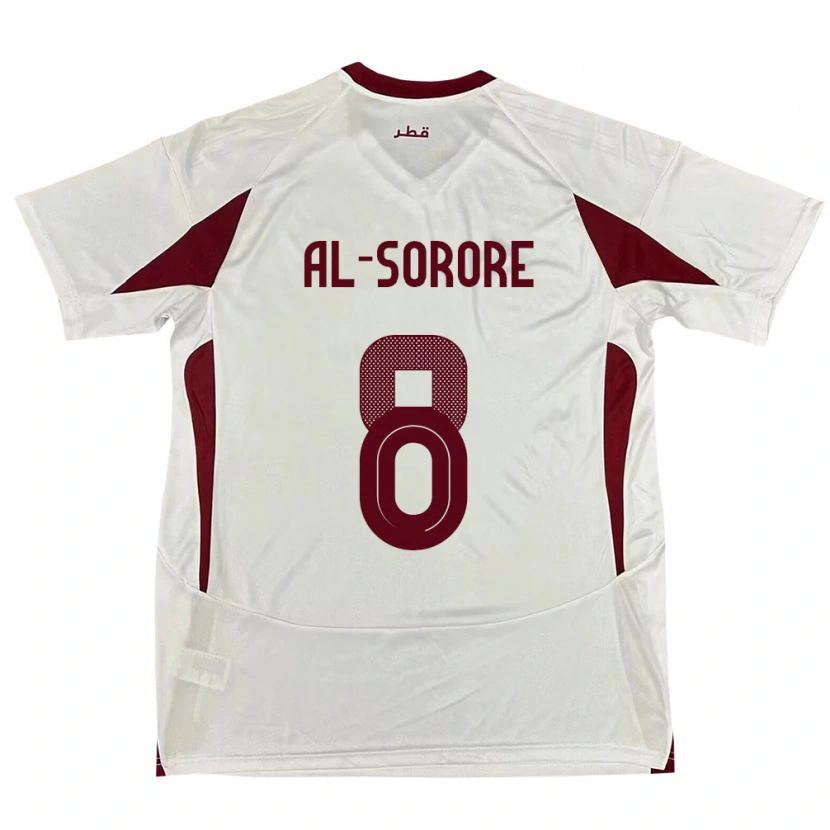 Danxen Män Qatar Asma Al Sorore #8 Vit Bortatröja Matchtröjor 24-26 Tröjor T-Tröja