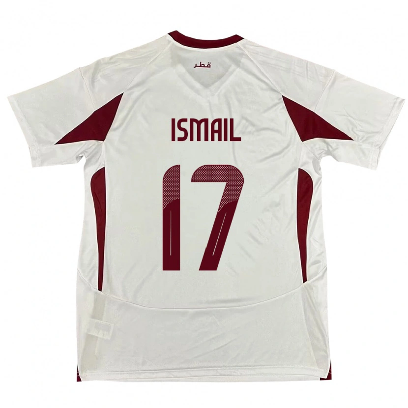 Danxen Män Qatar Ismail Mohamad #17 Vit Bortatröja Matchtröjor 24-26 Tröjor T-Tröja