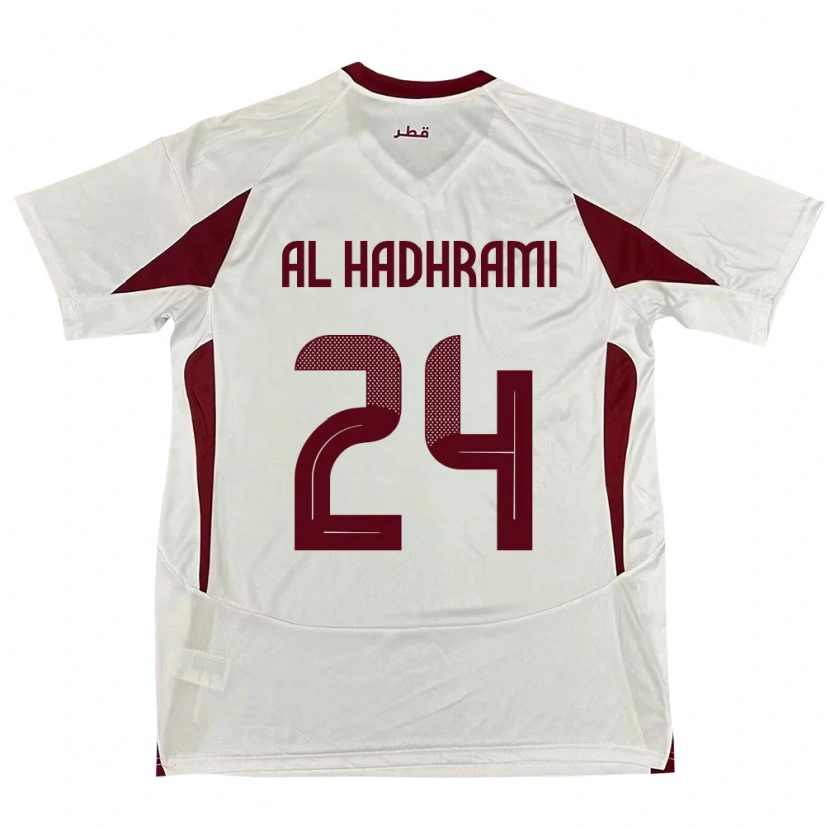 Danxen Män Qatar Naif Abdulraheem Al Hadhrami #24 Vit Bortatröja Matchtröjor 24-26 Tröjor T-Tröja