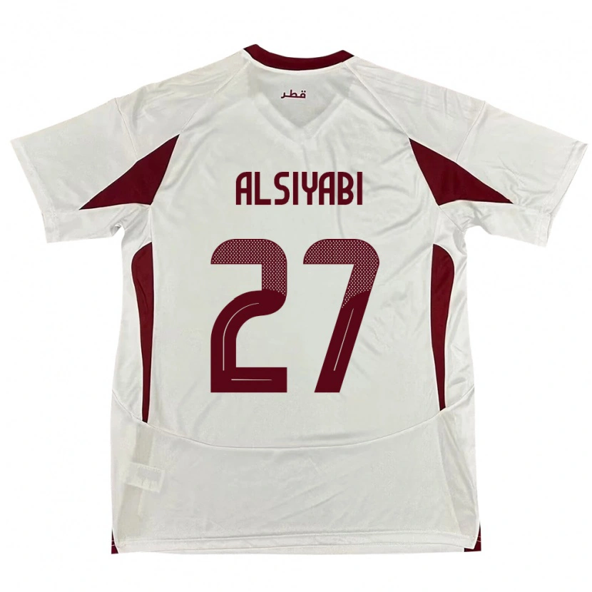 Danxen Män Qatar Nasra Alsiyabi #27 Vit Bortatröja Matchtröjor 24-26 Tröjor T-Tröja