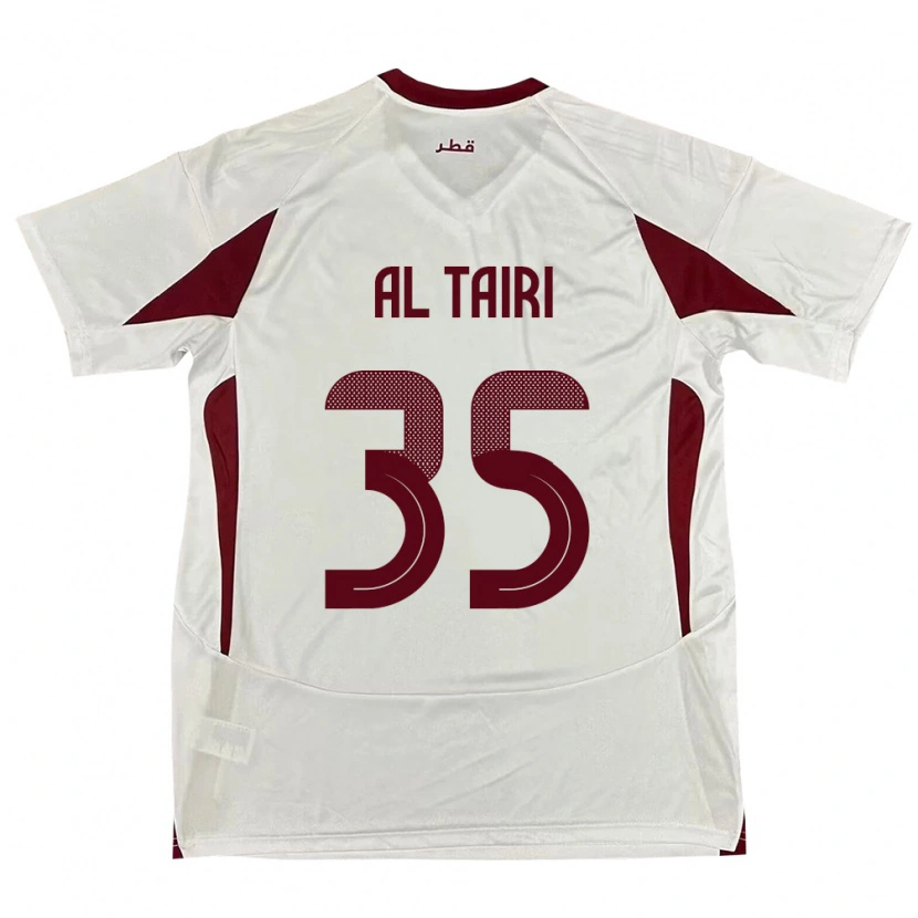 Danxen Män Qatar Osamah Al Tairi #35 Vit Bortatröja Matchtröjor 24-26 Tröjor T-Tröja