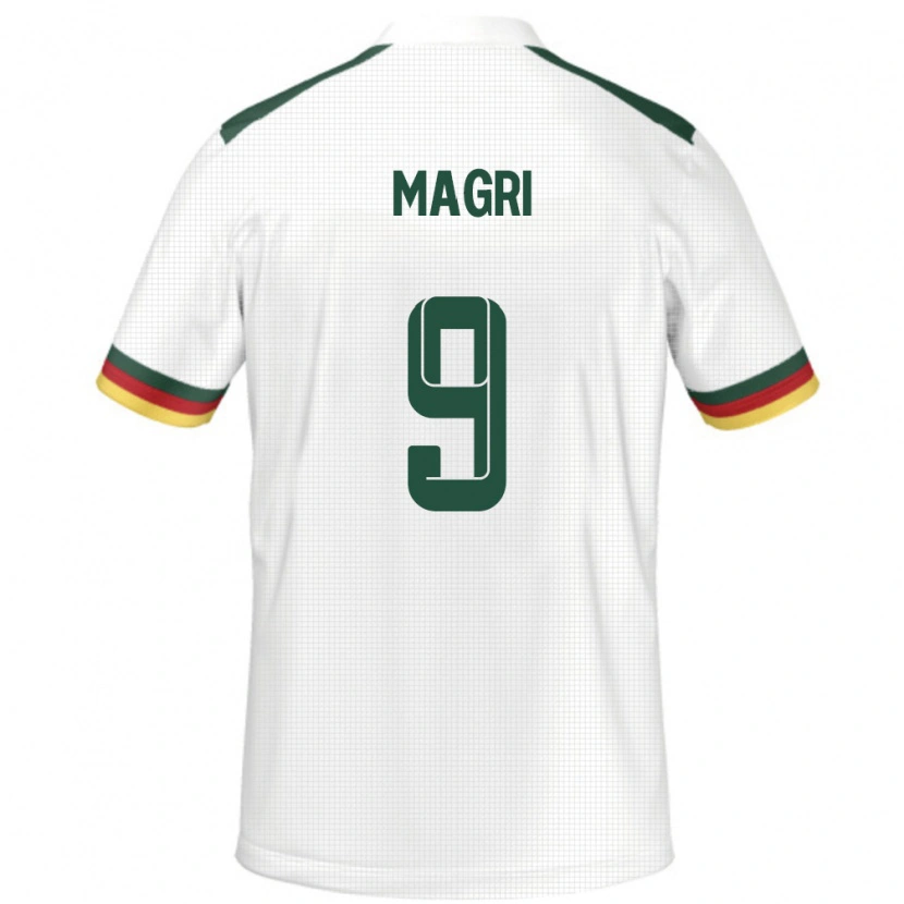 Danxen Män Kamerun Frank Magri #9 Vit Bortatröja Matchtröjor 24-26 Tröjor T-Tröja