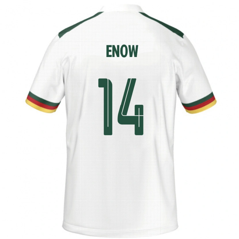 Danxen Män Kamerun Boris Enow #14 Vit Bortatröja Matchtröjor 24-26 Tröjor T-Tröja