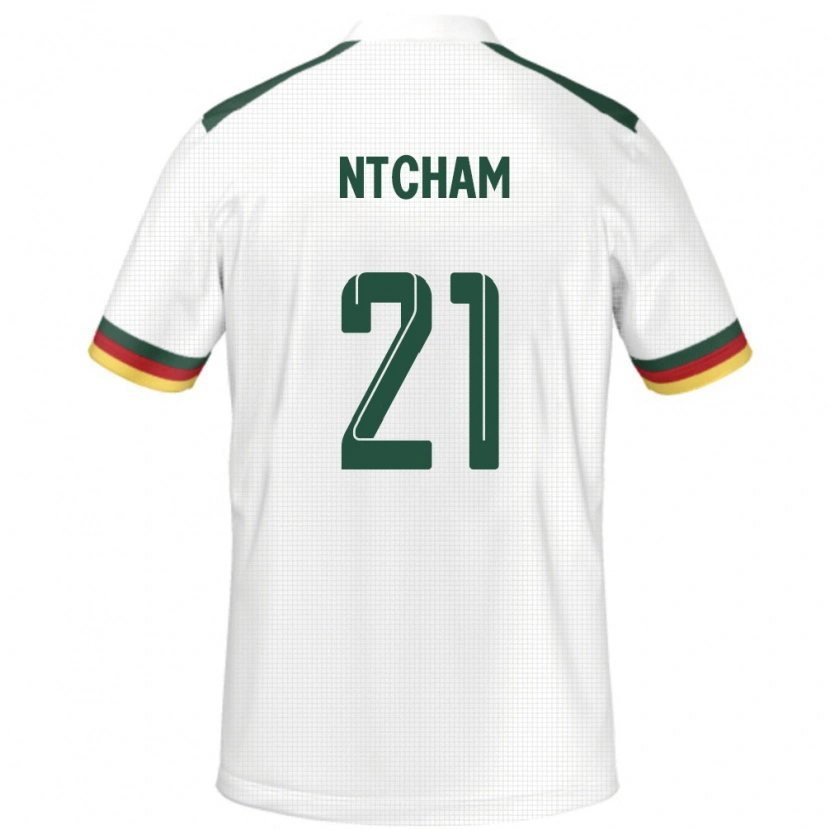 Danxen Män Kamerun Olivier Ntcham #21 Vit Bortatröja Matchtröjor 24-26 Tröjor T-Tröja