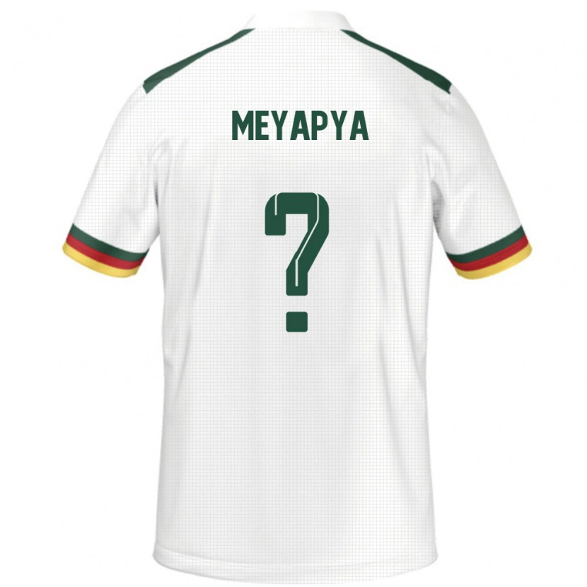 Danxen Män Kamerun Blondon Meyapya #0 Vit Bortatröja Matchtröjor 24-26 Tröjor T-Tröja