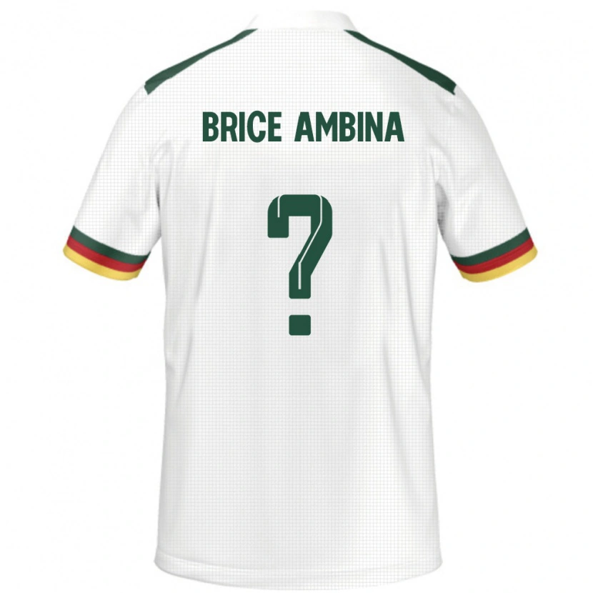 Danxen Män Kamerun Fidel Brice Ambina #0 Vit Bortatröja Matchtröjor 24-26 Tröjor T-Tröja