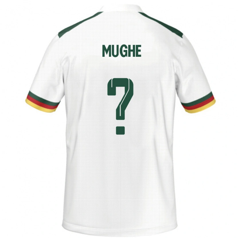 Danxen Män Kamerun François Mughe #0 Vit Bortatröja Matchtröjor 24-26 Tröjor T-Tröja
