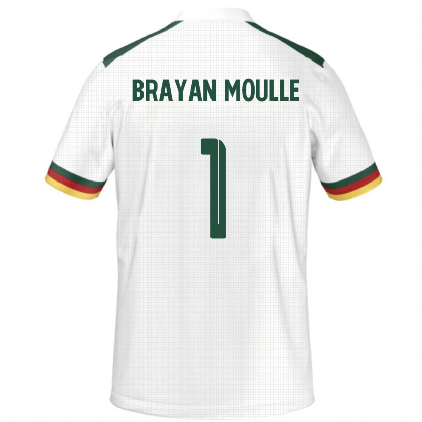 Danxen Män Kamerun Jason Brayan Moulle #1 Vit Bortatröja Matchtröjor 24-26 Tröjor T-Tröja